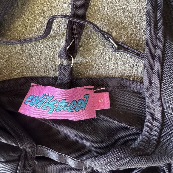 Edikted Alva Open Back Sheer Mesh Bodysuit‎ Party Sexy - Picture 4 of 4